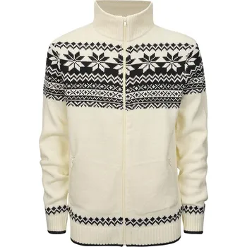 Oblečení a móda BRANDIT svetr pánský 5030.7 norský vzor zip XXL ecru