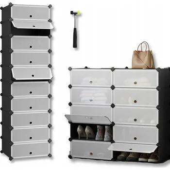 Botník Botník Azaris 47 x 180 x 37 cm černý