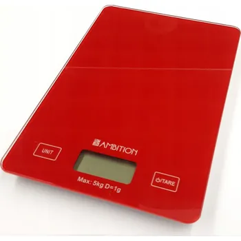 Kuchyňská váha Elektrická váha Ambition červená