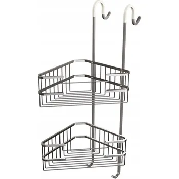 Drátěná police Rohová polička do sprchy pravá chrom SANIBELLA Andex