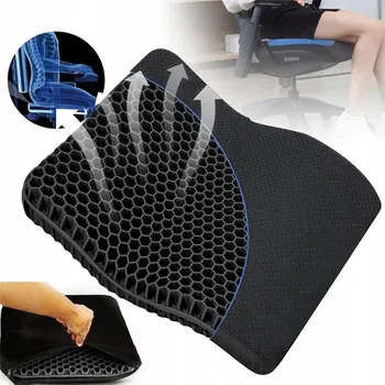 Polštář POLŠTÁŘ NA SEDADLO DO KŘESLA PROTI HEMOROIDŮM A BOLESTI - GELOVÝ