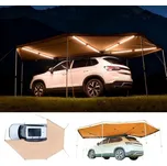 Markýza VEVOR 270 stupňů s vestavěnými LED světly, 10,9 ㎡ markýza na straně řidiče, vodotěsná markýza s UV50+ zářením, volně stojící markýza pro auto do každého počasí, přístřešek pro kempování, SUV, nákladní automobily