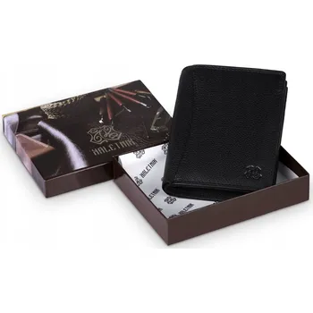 Peněženka Pánská kožená peněženka Kaletnik Kajman Černá