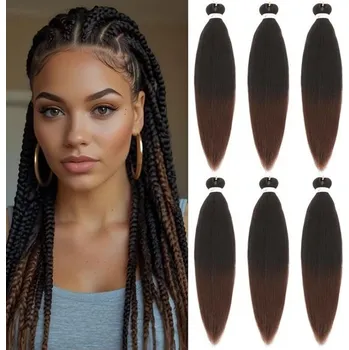 Čelenka Předpjaté prodlužování vlasů na zaplétání, 30 palců, balení po 6 kusech, prodloužení syntetických