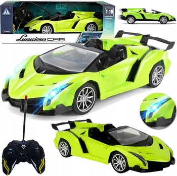 RC model auta Sportovní auto na dálkové ovládání, vícebarevné, 1:18 s LED efekty