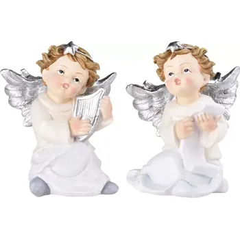 Andílek polystone 130x150 mm sedící, mix