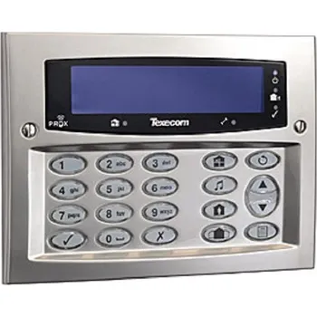 Matně chromová LCD klávesnice Texecom Premier Elite LCD FMK SCH