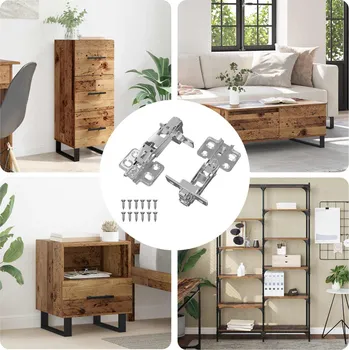 pant vidaXL Závěs 2 pcs Niklová 139 x 64,1 x 10 mm Železo