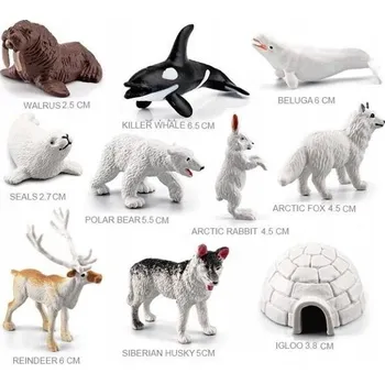 SADA DIVOKÝCH ZVÍŘAT S LEDOVÝM DOMEM 9 KS [FIGURKA]