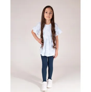 Dívčí žebrované legíny Nicol, tmavě modré, vel. 12