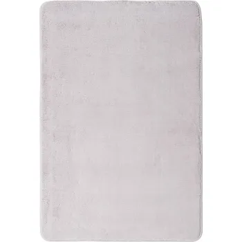 Koupelnová předložka KOUPELNOVÁ PŘEDLOŽKA ŠEDÁ PLYŠOVÁ MĚKKÁ HUSTÁ HLADKÁ PRATELNÁ 50x80 CM