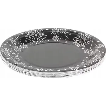 Talíř Silvestrovské papírové talíře 1 5 kusů na jedno použití talířů o průměru 18 cm