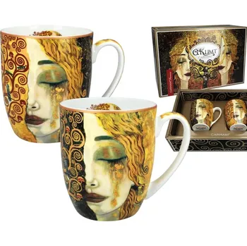 Carmani® Hrnek 450 ml ve stylu Gustava Klimta - Zlaté slzy - sada 2 ks