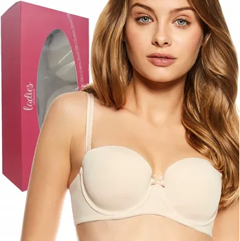 Podprsenka Henderson podprsenka bardotka, balkonetka béžová velikost 70C