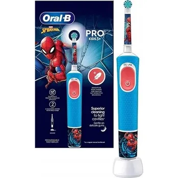 Elektrický zubní kartáček Oral-B Pro Kids Spider-Man Elektrický zubní kartáček + zásoba 4 kusů nástavců