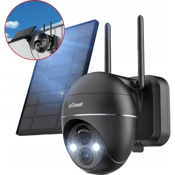 Bezpečnostní kamera SOLÁRNÍ WIFI IP KAMERA VENKOVNÍ OTOČNÁ 2K 3MPX 9000MAH 4X ZOOM ČERNÁ