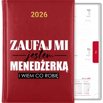 Kalendář Knižní kalendář 2026 A5 červený