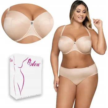 Podprsenka Ava podprsenka bardotka, balkonetka béžová velikost 85C