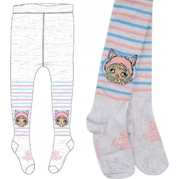 PŘEKVAPENÍ LOL! DÍVČÍ PUNČOCHÁČE , bavlna šedá, 110/116 D083V