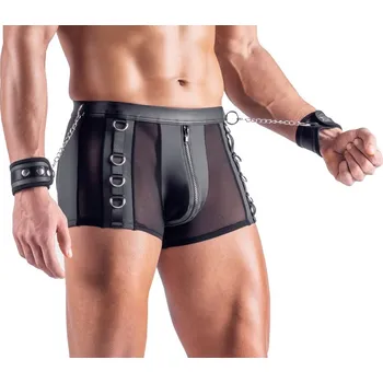 Svenjoyment Open Back Pants with Zip & Handcuffs 2133571 Black Velikost S