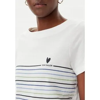 Tom tailor Dámské tričko TOM TAILOR-1045544 WHISPER WHITE Bílé