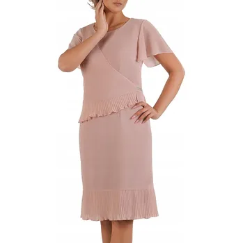 Dámské šaty Carla Moreno koktejlové šaty šifonové midi velikost 44