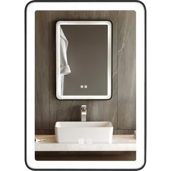 Zrcadlo Obdélníkové podsvícené zrcadlo s úsporným LED osvětlením 50x70 COMA