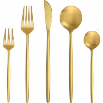 Příbor Bestdin Sada příborů pro 6 osob, 24dílná, Nerezová Ocel, ZLATÁ