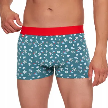 Boxerky Vánoční boxerky pro muže Pohodlný Dárek Sněhurka MORAJ 1 Ks XXL
