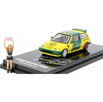 autíčko Honda Civic EF9 Osaka Racing Team 2019 No Good Racing + figurka 1:64 INNO Models Honda Civic EF9 - kovový model