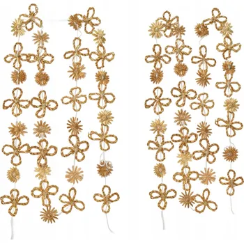 Vánoční ozdoba Slaměný řetěz sluníčka DA-7050-SL-2x 140 cm 2 ks