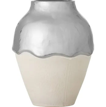 Bloomingville Kameninová váza Silvio Silver