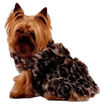 Obleček pro psa Grande Finale Kožíšek vesta, bunda pro psa hnědá 24-27cm