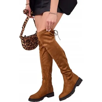 Dámská obuv Royalfashion dámské kozačky pod koleno s plochým podpatkem, velikost 38