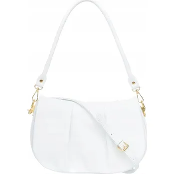 Kabelka Vezze kabelka z pravé lícové kůže bílá