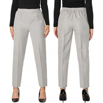 Dámské kalhoty Megitarnow elegantní dámské kalhoty cigaretového střihu dlouhé šedé velikost 23