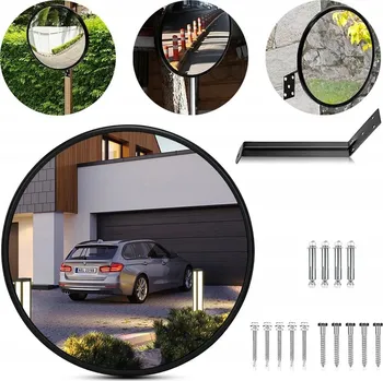 Zrcadlo Zrcadlo parkovací zrcadlo Silniční upevnění 30 cm Konvexní + Držák