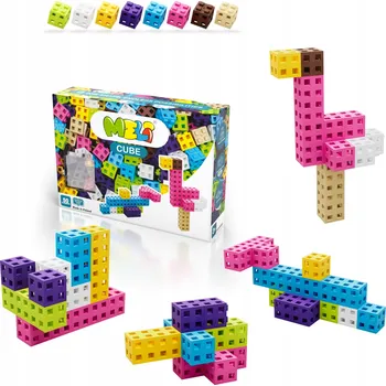 ostatní stavebnice Sada stavebnic - Meli Cube Pink 50 dílů