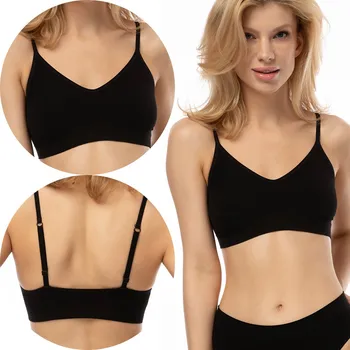 Podprsenka JULIMEX BRALETKA sportovní podprsenka BAMBUSOVÁ bez kostic NASTAVITELNÁ - XXL