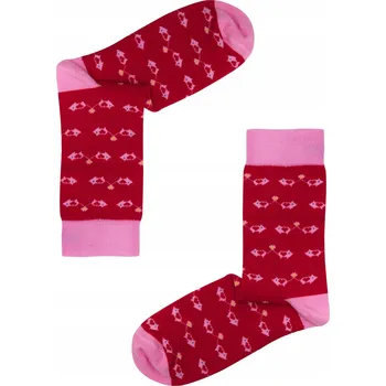 Pánské oblečení Ponožky Prasátka Valentýnské červené 42-46