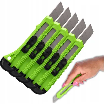 Pracovní nůž NŮŽ NA TAPETY ŘEZÁK 18mm S LÁMACÍ ČEPELÍ výměnná čepel TAPETÁŘSKÝ