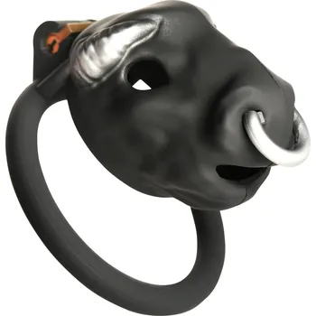 Pás cudnosti Master Series Bull Chastity Cage Black