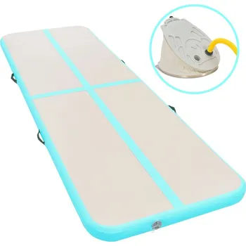 podložka na cvičení OMAXI Nafukovací cvičební podložka s pumpou 500x100x10 cm PVC zelená 589527