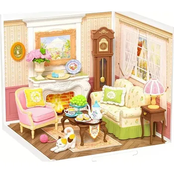 ostatní stavebnice RoboTime 3D dřevěná skládačka Miniatura domečku Čaj o páté