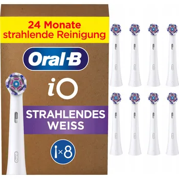 Náhradní hlavice k elektrickému kartáčku Oral-B iO Radiant White hlavice kartáčků pro bělení zubů 8 kusů