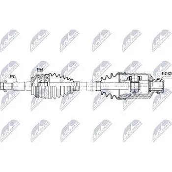 Hnací hřídel - poloosa NTY NPW-FR-209