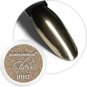 Přípravek na nehty Prášek na nehty Ozdoby Na Nechty ALLEPAZNOKCIE 0,3g Efekt skla Zlatá Č. 1