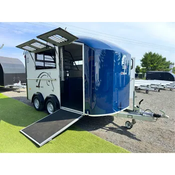 Přívěs pro přepravu koně a skotu Přívěs pro tři koně CHEVAL LIBERTE MAXI 3®, MODRÝ