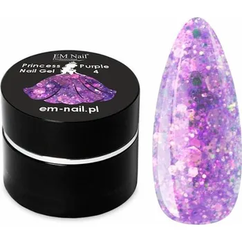 Lak na nehty EM Nail Princess modrý Gel na nehty Č. 4