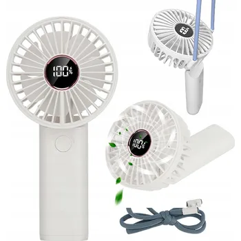 Domácí ventilátor PŘENOSNÝ MINI VĚTRÁČEK RUČNÍ VENTILÁTOR BÍLÝ